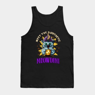 Meowdini Funny Cat Magician Fortune Teller Cat Fun Tank Top